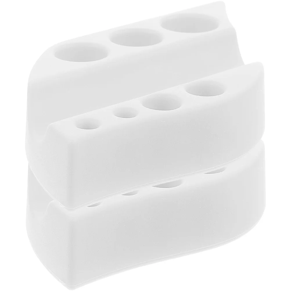 

2 Pcs Pigment Cup Organizer Ink Holder Eyebrow Tattoo Silicone Caps for Tattooing Cups Storage Tray Rack Pigments