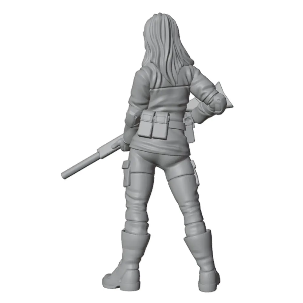 1/24/18/16/12 Female Warrior Resin Model Kits GK Miniature 3D Printed Gray Model Figurine DIY Doll Model Unpainted
