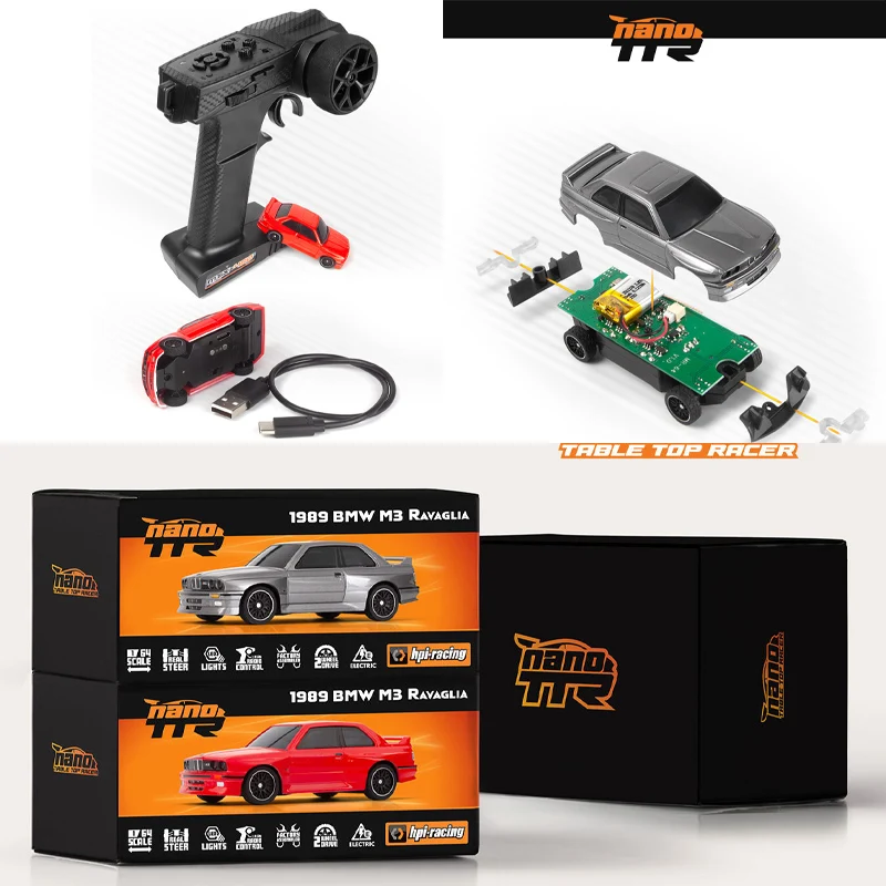 

HPI RC Car 1/64 RC Drifting Car Полностью пропорциональная имитация дроссельной заслонки Модель автомобиля Имитирует связь указателей поворота и стоп-сигналов