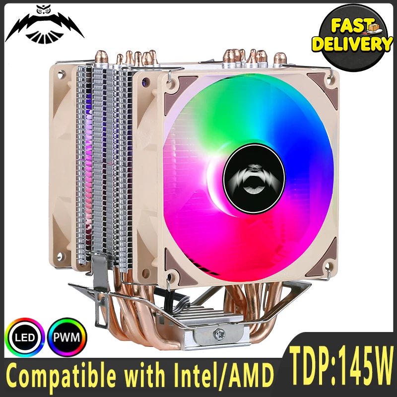 

x79 x99 Processor Cooler Air-cooled Computer CPU Fan mute 2/4/6 Heat Pipe Compatible LGA115x 1200 1700 i5 i7 2011 2066 AMD AM4