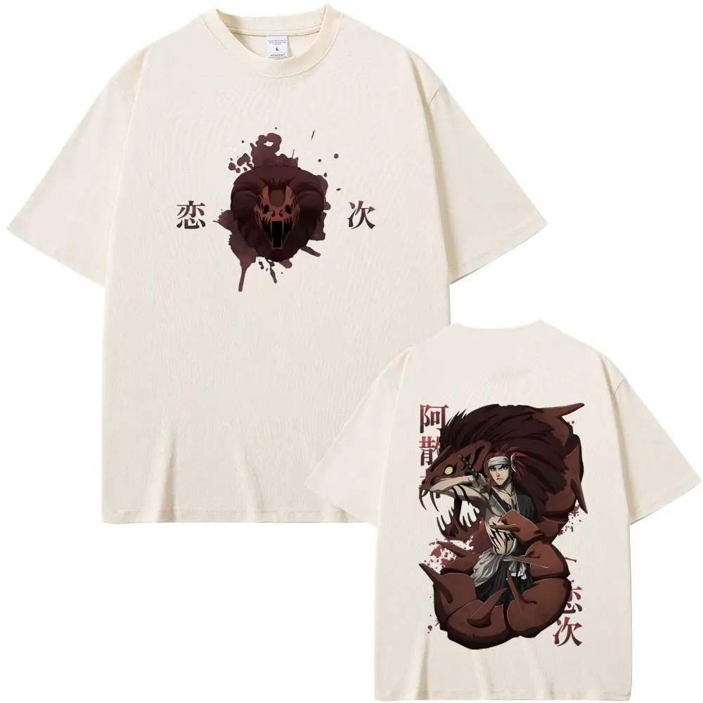 

Anime Bleach Abarai Renji T Shirts Summer Men Women Fashion Trend Manga Streetwear Male High Quality Soft Cotton T-shirt Tops