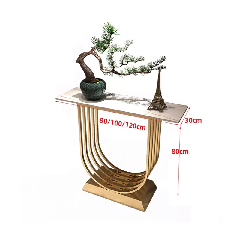 Space Saving Console Tables Luxury Minimalist Console Entrance Creative Living Room Furniture Mesita Recibidor De Entrada