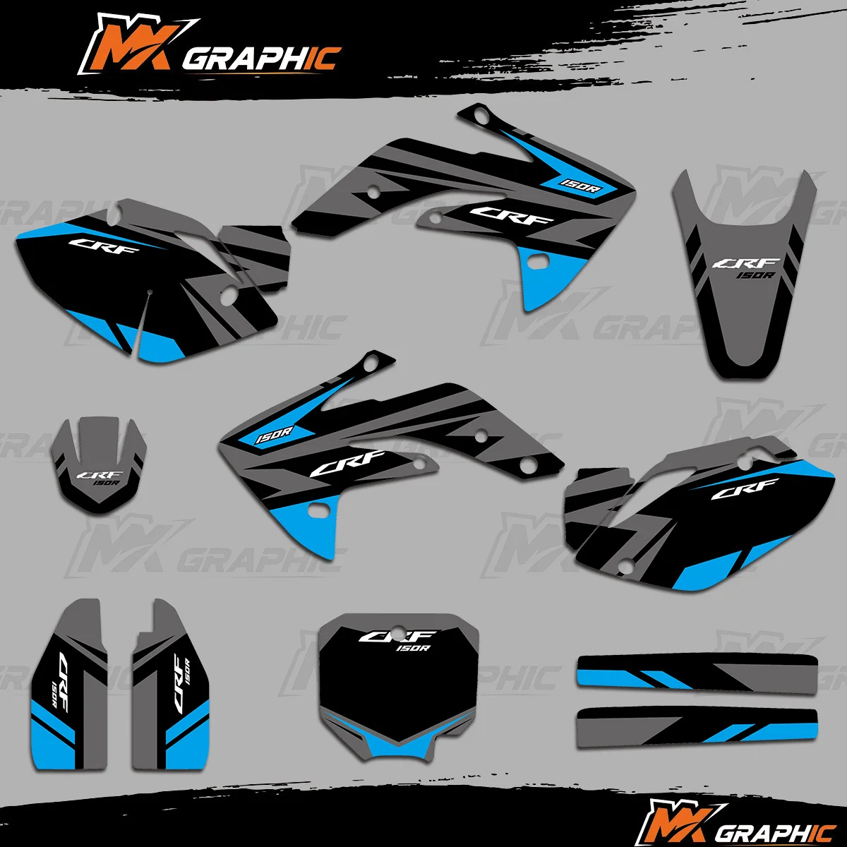 MXGRÁFICO para Honda CR150F CR 150 F 2007 2008 2009 2010 2011 2012 2013 Kit de pegatinas de fondo gráfico de Motocross