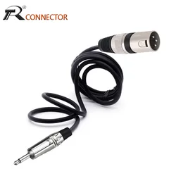 3.5mm Mono Jack Male to XLR Male 3-Pin to TS Balanced Microphone Interconnect Cable Quarter Inch to XLR Cord for AMP