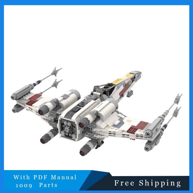 

1009 детали MOC Battle T-65X крыло Starfighter DIY модель креативные строительные блоки кирпичи сборка игрушки подарки на день рождения и Рождество