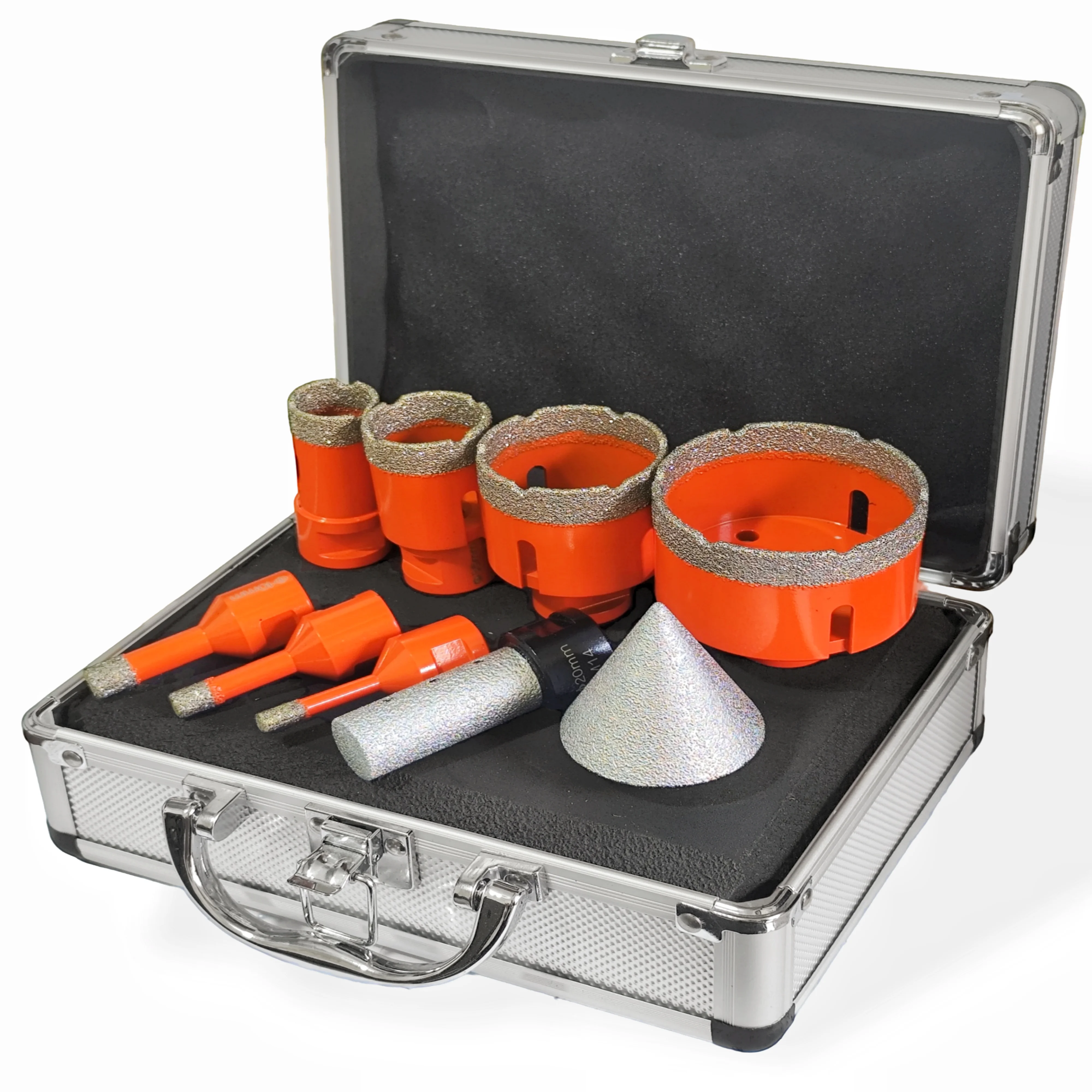 Diamond Drill Bit 9/10/12pcs Milling Bit Saw Blade Adapter Tile Granite Marble Stone M14 Hole Saw Chamfer Diamond Drill Mill Bit
