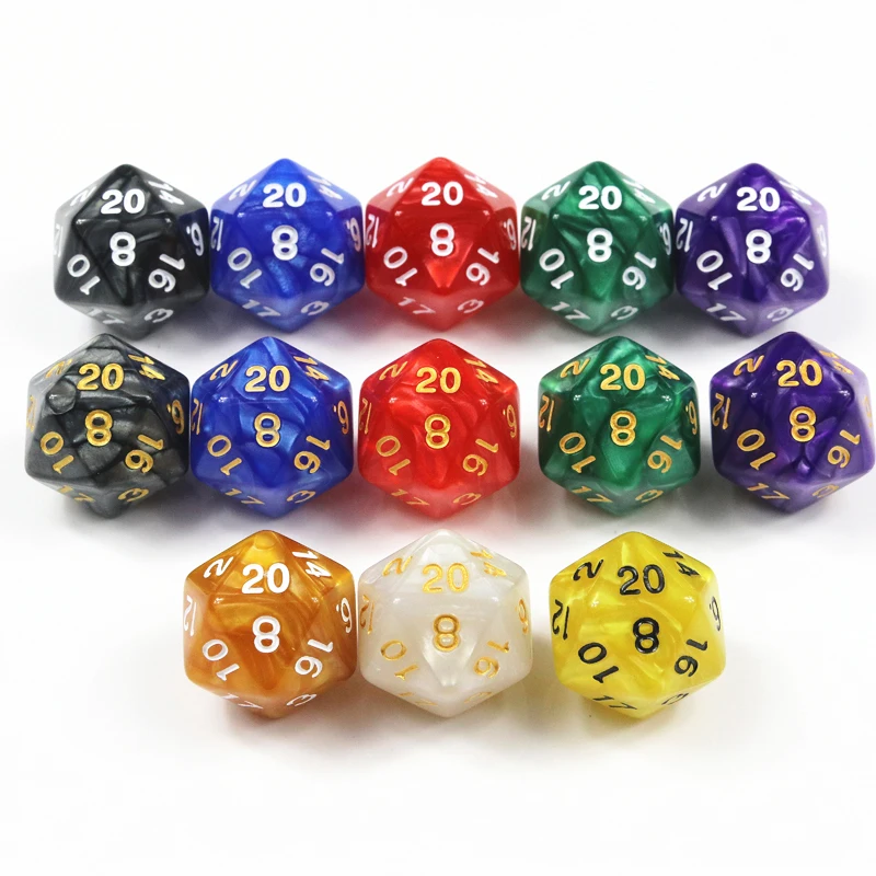 Polyhedral D20 Dice for DND 20 Sided Colored Desktop Game RPG Accessories