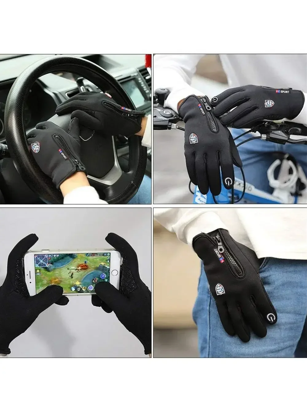 AliExpress YANBIGUO Winter Thermal Cycling Gloves for Men&Women,Waterproof Warm Non-Slip Touch Screen Gloves for Outdoor Running,Driving