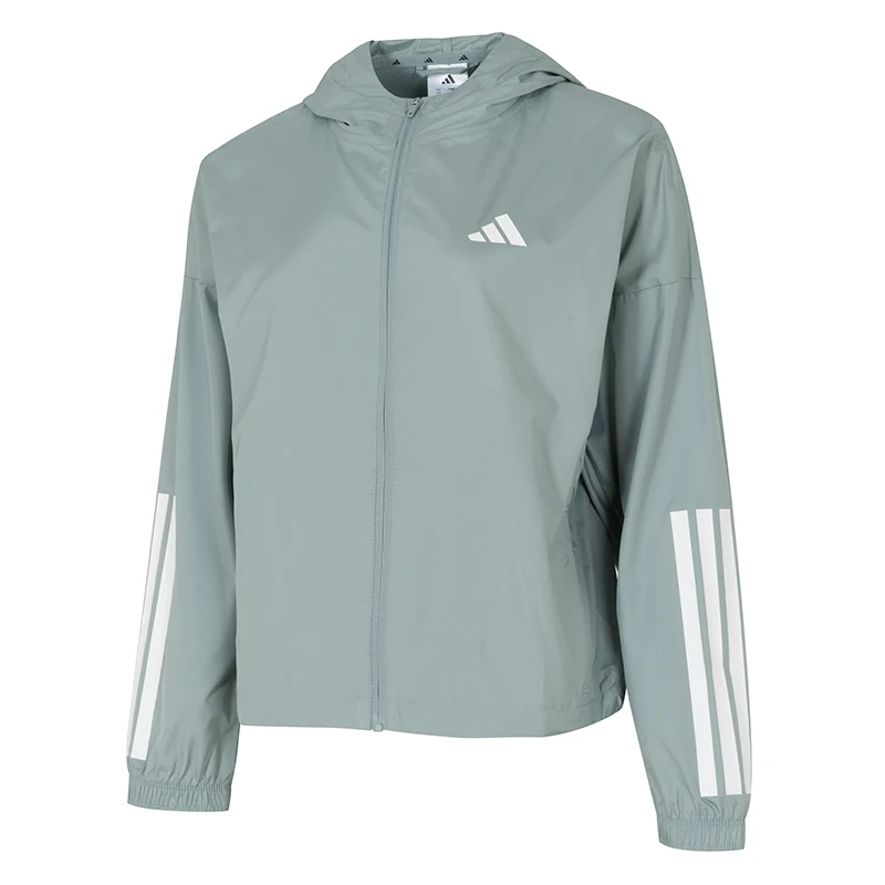 

Adidas Women's Sportswear Fitness Training Jacket Woven Hooded Running Jacket Loose Top Kc7654