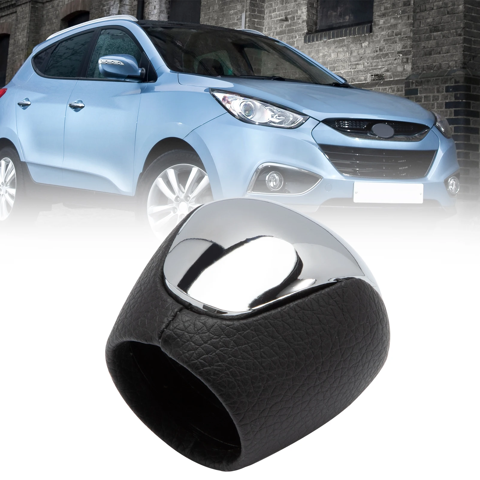 Chrome 6 Speed Gear Stick Shift Shifter Knob Handball 10mm Thread with PU leather FOR Hyundai I30 Ix35 New High Quailty
