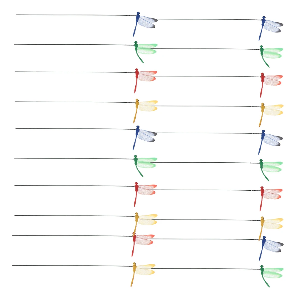 

32Pcs Dragonfly Garden Stakes Realistic 3D Lifelike Animal Ornaments Outdoor Patio Yard Flower Pot Planter Decor