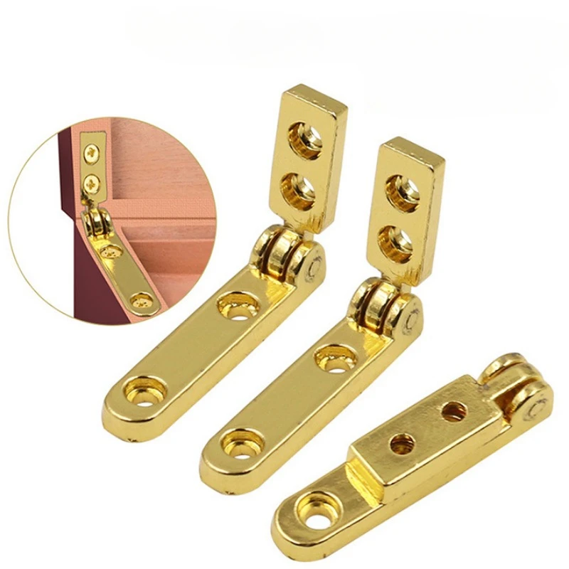 

10pcs Gold 90 Degree Seven-Letter Spring Hinge for Gift Wine Jewelry Case Wooden Box Corner Hardware Bracket Furniture Fittings