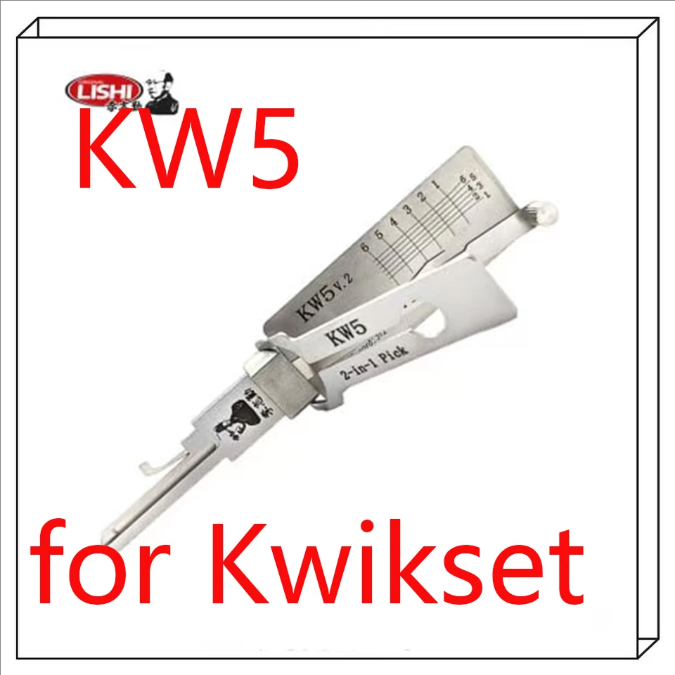 

2026 NEW Lishi 2-in-1 Pick/Decoder for Kwikset KW5/KW10 (6-Pin) LOCKSMITH TOOL