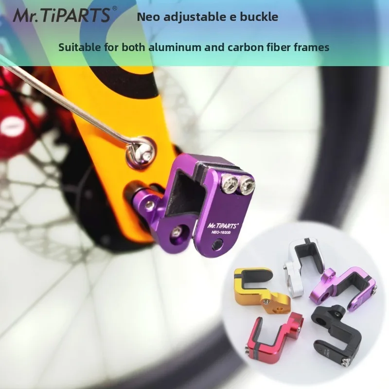 

Mr.tiparts bike aluminum alloy E-buckle for Java Neo three fold bicycle fork E-buckle fixing buckle 16/20 inch Frame Protection