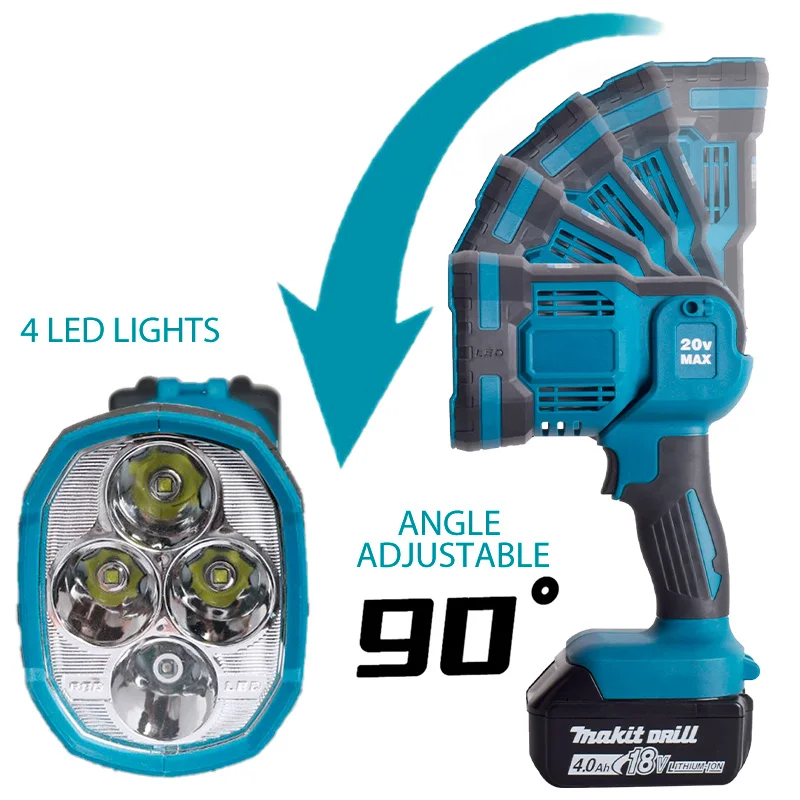 worklight compatible with Makita 18V li-ion batttery BL1820 BL1840 BL1850 BL1860 BL1860B（ No battery ）