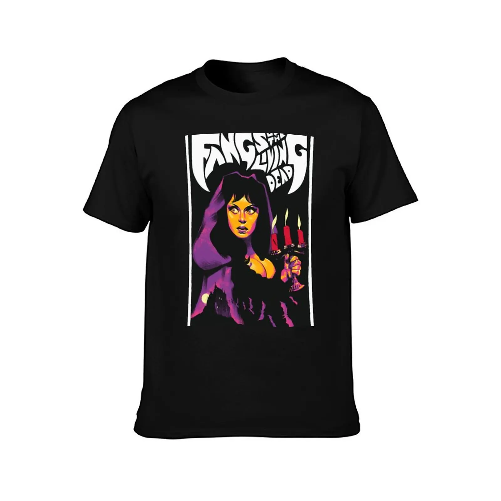 Fangs of the Living Dead / Malenka Movie Art T-Shirt Casual Breathable Short Sleeve Top T-Shirt