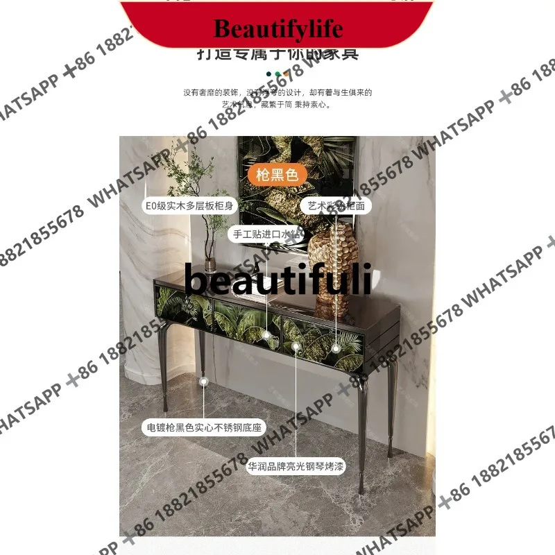 Q178 French light luxury door cabinet high-grade sensitive crystal porcelain diamond decorative cabinet