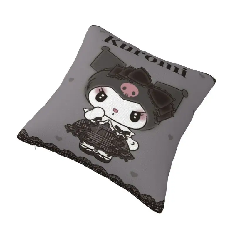 Custom Kuromi Cat Cartoon Anime Luxury Throw Pillow Covers Car Cushion