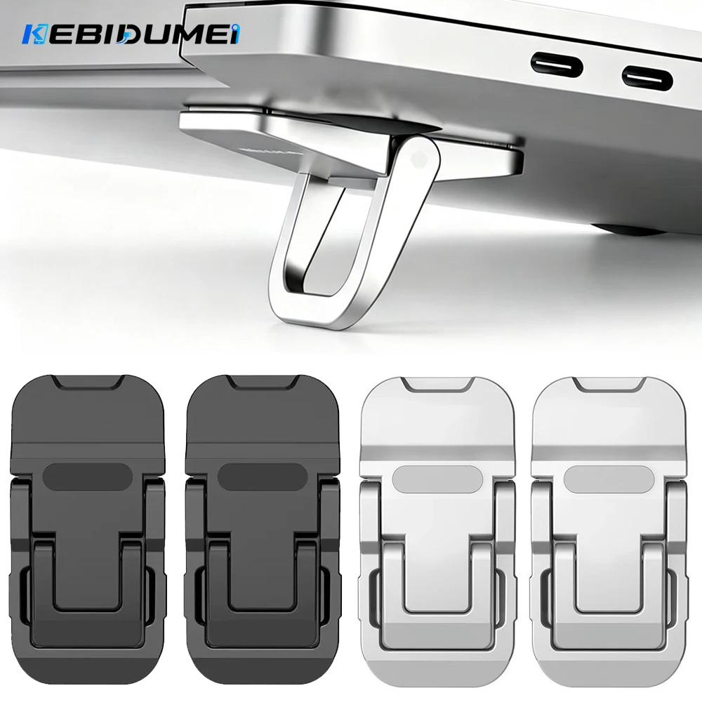 KEBIDUMEI Mini Invisible Folding Laptop Stand Adjustable Ultra-Thin Portable Cooling Support Legs Bracket Holder for All Laptops