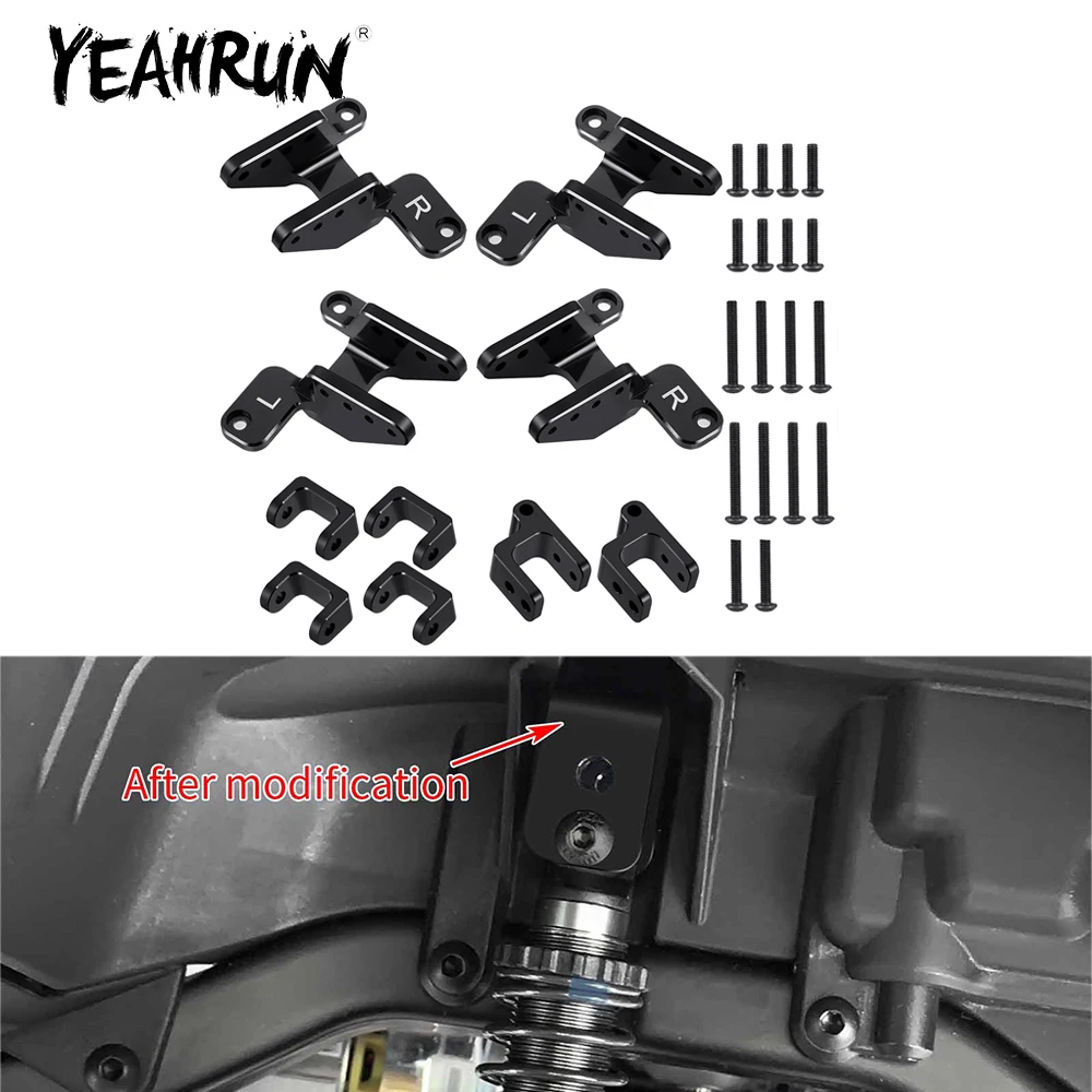 YEAHRUN Aluminum Alloy Front Rear Heightened Shock Towers Mount for TRX-6 Hauler 1/10 RC Flatbed Truck Upgrade Parts