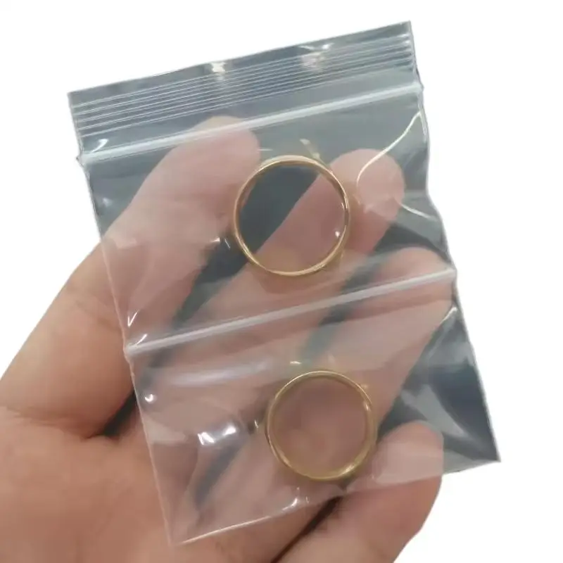 200Pcs Transparent Double Pocket Ziplock Bags Home Travel For Pearls Jewels Ring Packaging Decoration Accessory Storage