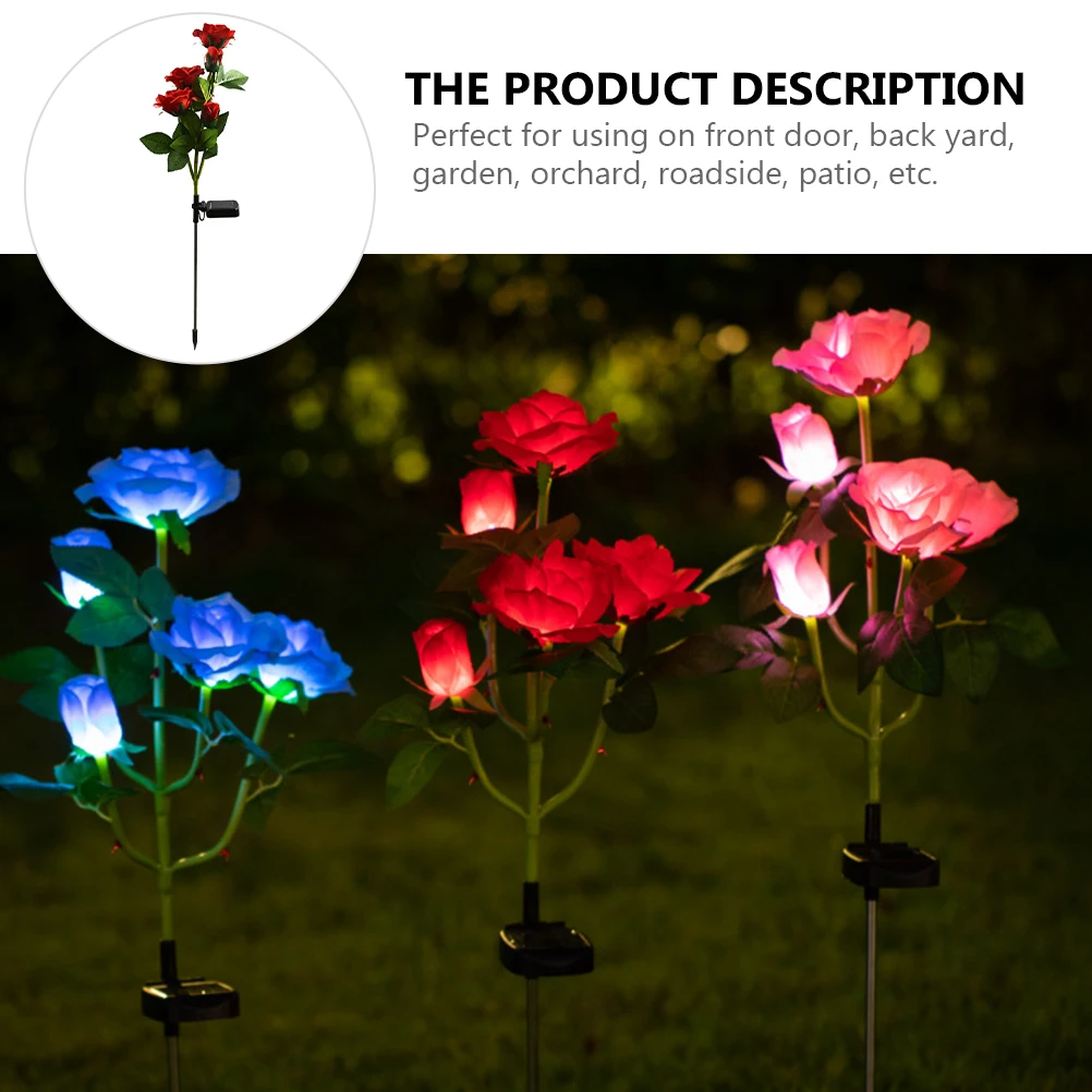

1pc Solar Powered Waterproof Garden Lawn Pathway Lamp Outdoor Led Landscape Lighting Solar Garden Lights
