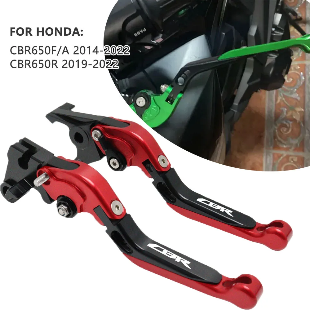 

For Honda CBR650R 2019 2020 2022 CBR650F/A 2014-2022 Motorcycle Brake Clutch Lever CNC Folding Extendable Short Handle Levers