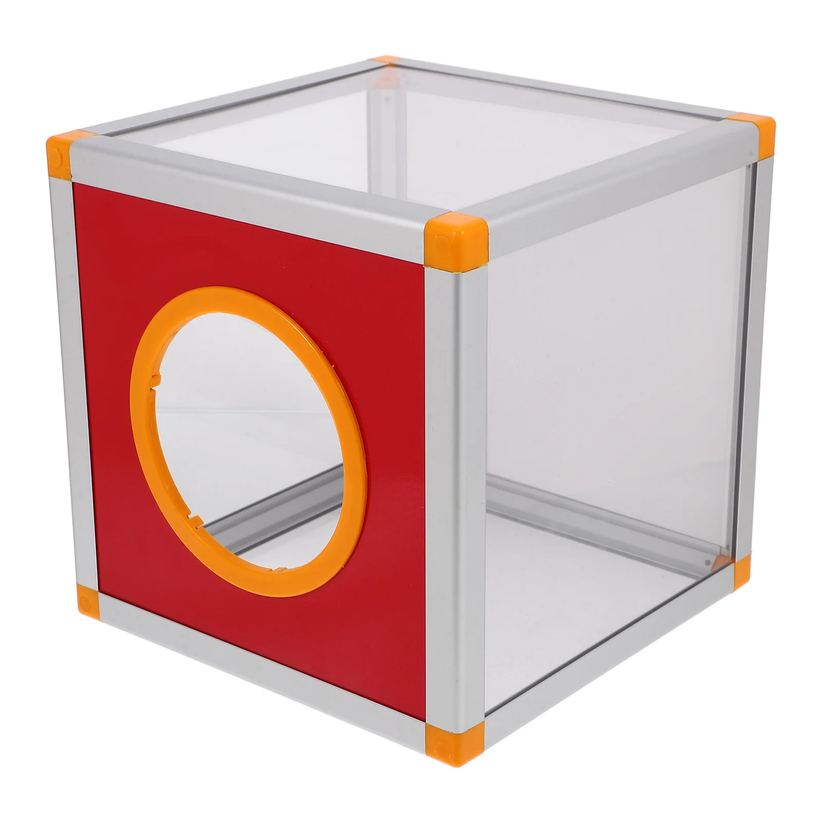 20 سنتيمتر واضح كرة السحب لعبة متعددة الوظائف تذكرة التبرع الحاويات صندوق رسم أكريليك لرفع الصمامات التصويت الخيرية