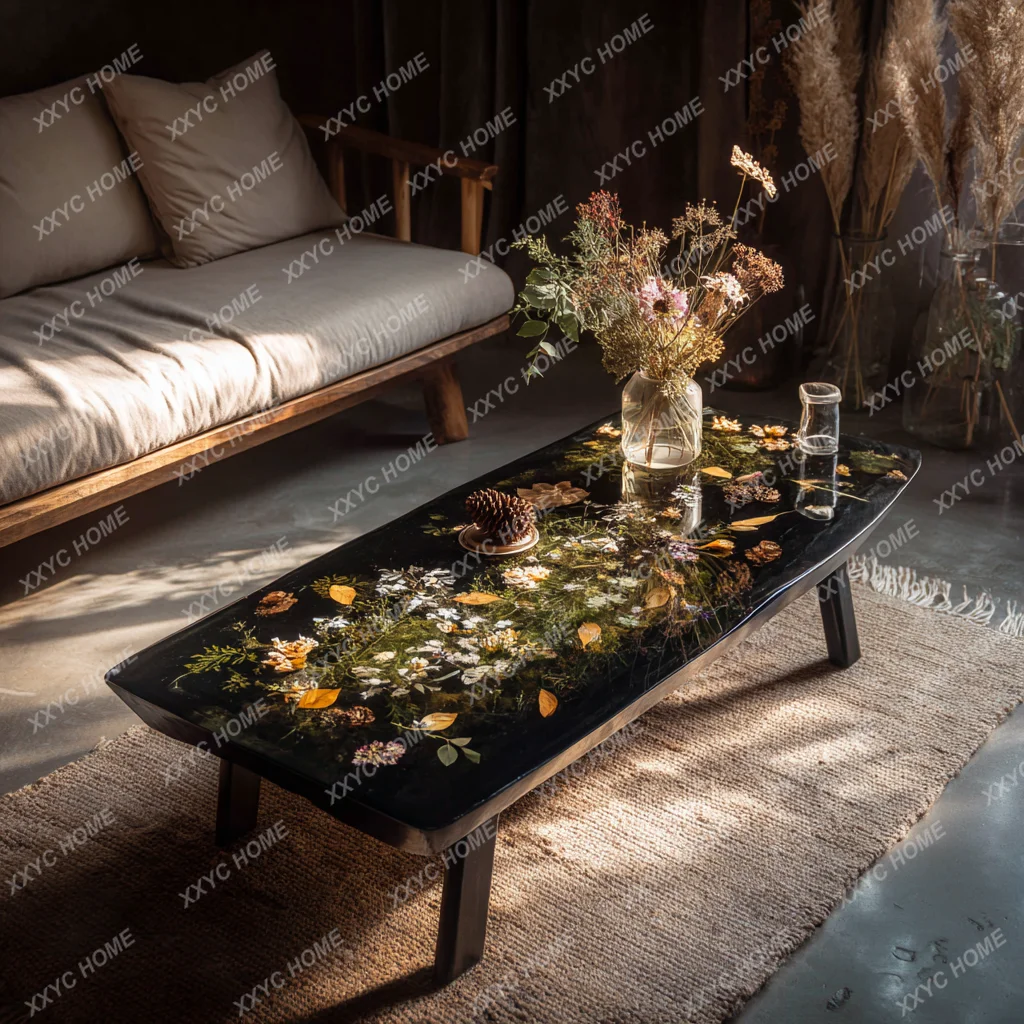 TT resin river table coffee table small apartment living room simple modern light luxury table for home use