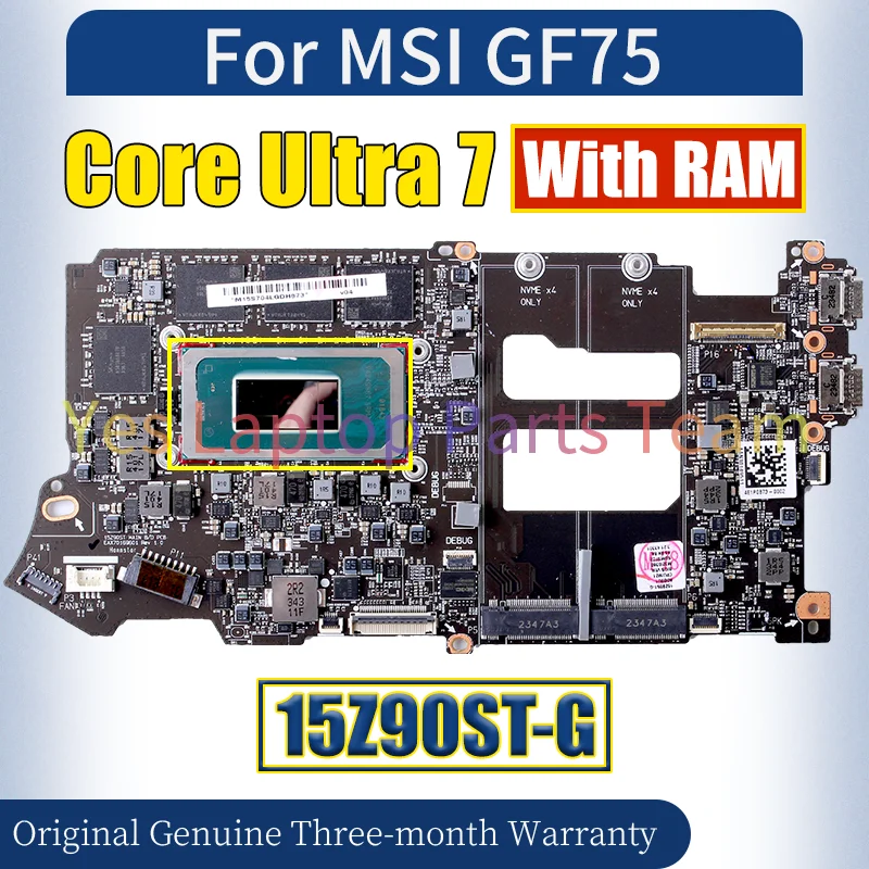 15Z90ST-G For MSI M15S Laptop Mainboard SRMZ1 Core Ultra 7 With RAM M15S704LGDH873 Notebook Motherboard