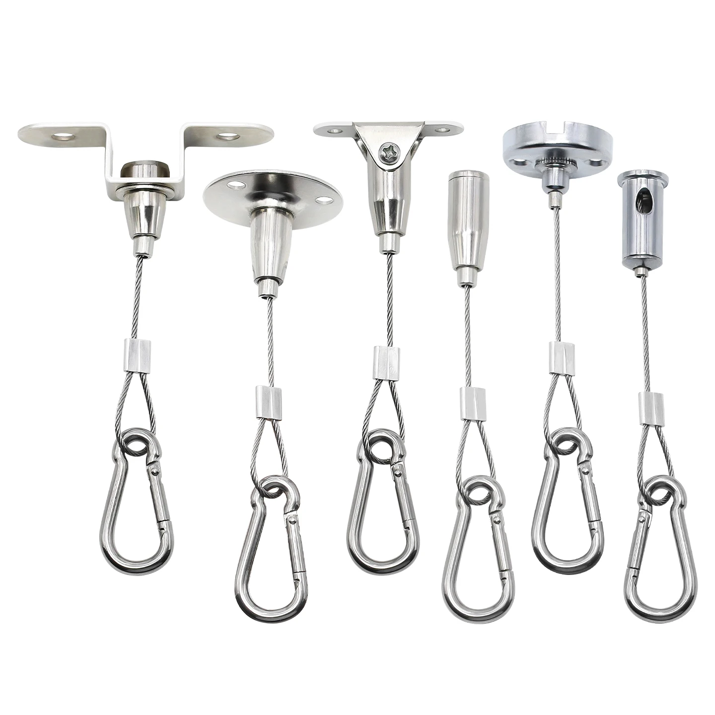 Adjustable Ceiling Suspension Cable Kit, 1.5mm Heavy-Duty Stainless Steel Wire Rope Suspension, Used for Hanging Mirrors