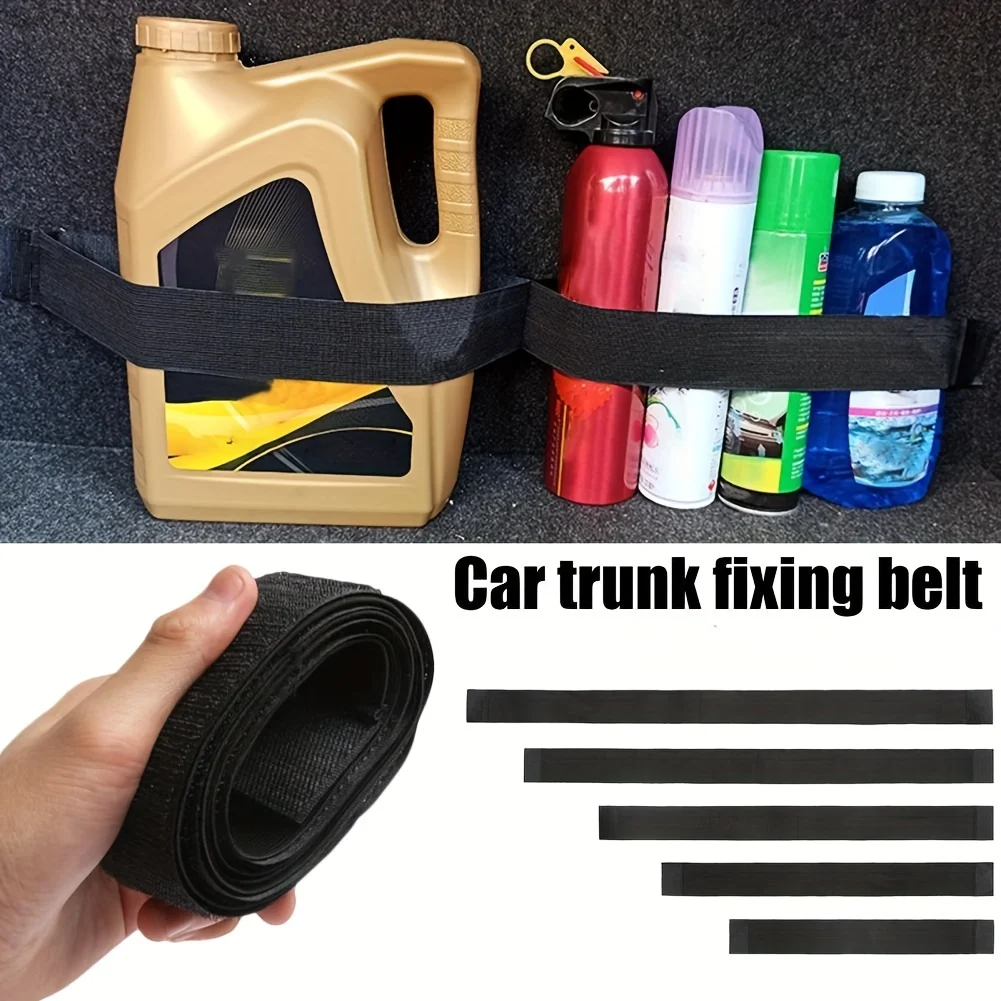Cintura fissa per riporre il bagagliaio dell'auto Cintura fissa per estintore in nylon Cintura di fissaggio per cintura Cinghia nera per organizer per bagagliaio Accessori per auto