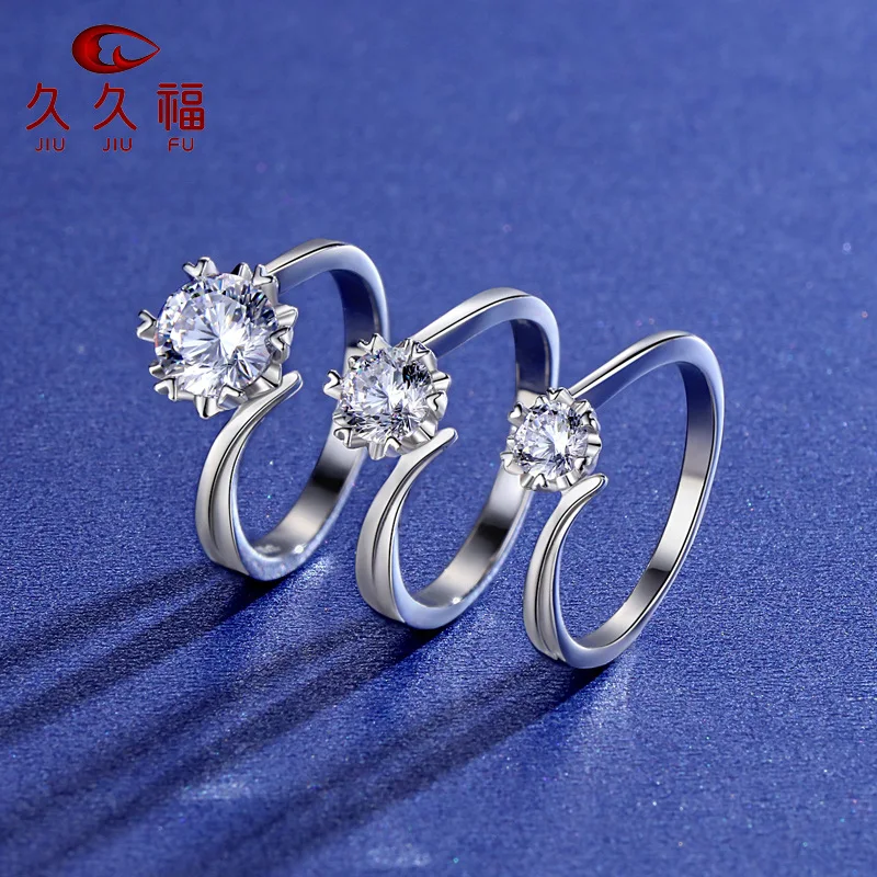 Soft Snowflake Twisted Arm Ring for Women, PT950 Platinum with 2 Carat Moissanite,deliver safe and skin-friendly wearing comfort