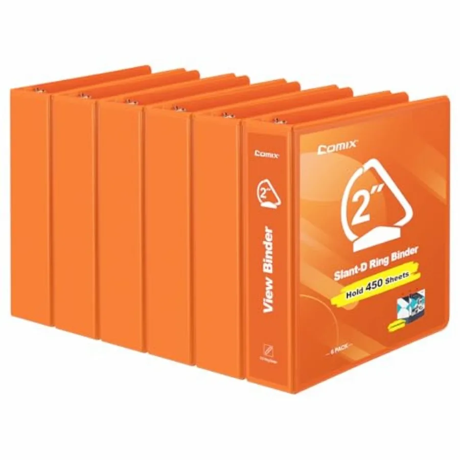 

Sturdy 3 Ring Binder with Clear View Cover " Slant-D Ring View Binder Holds 500 Sheets of US Letter Size Paper