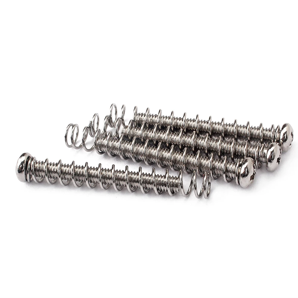 

4 Pcs Guitar Pickup Screws Mounting and Springs Humbucker Compatible Pickups Parts Maintenance Accessories