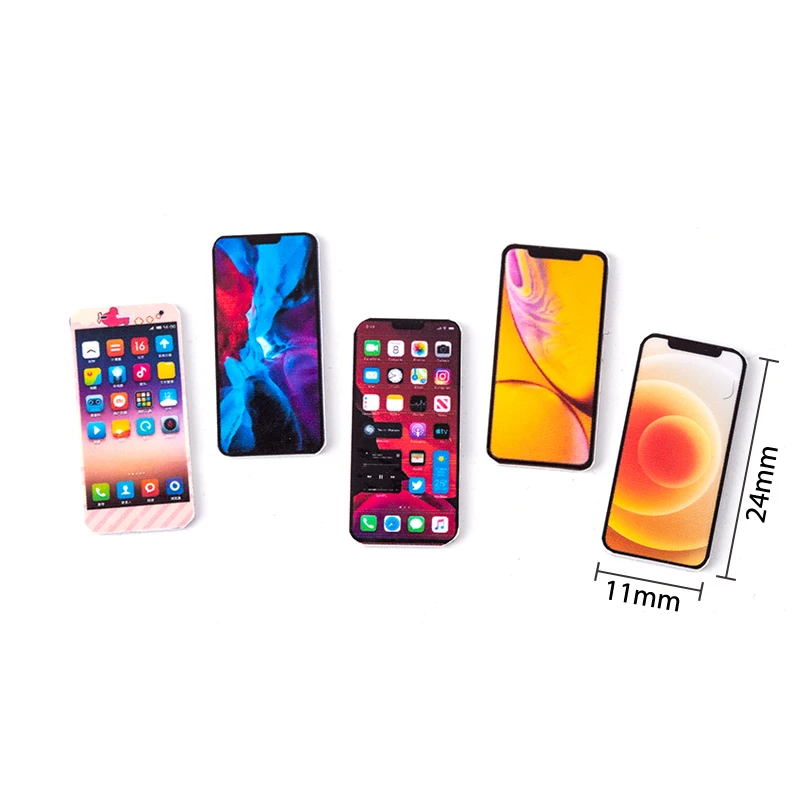 دمية مصغرة نموذج الهاتف المحمول ، صندوق آيفون باربي ، BJD OB11 ، بليث بيت الدمية اكسسوارات الديكور ، 1:12 ، 1 قطعة