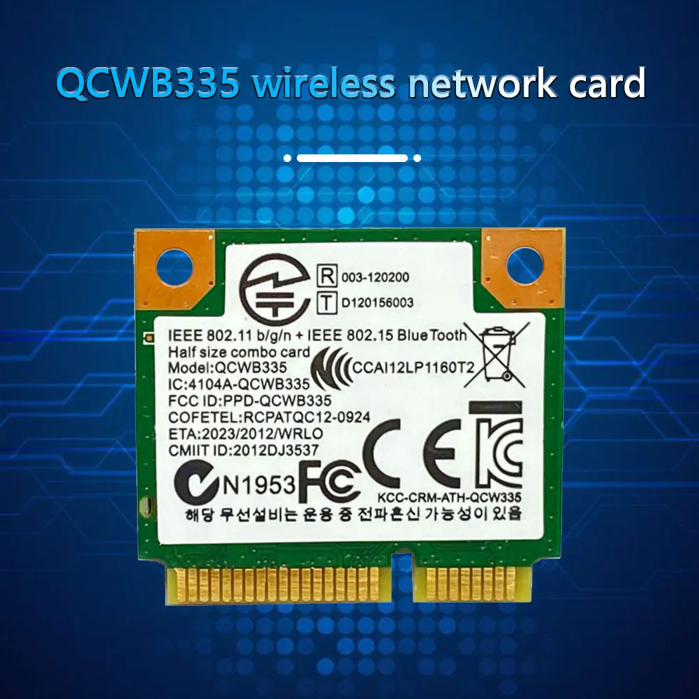 QCWB335 PCI-E WiFi carte réseau 802.11 B/G/N Bluetooth 4.0 PCI-E WiFi adaptateur réseau sans fil pour ordinateurs portables PC