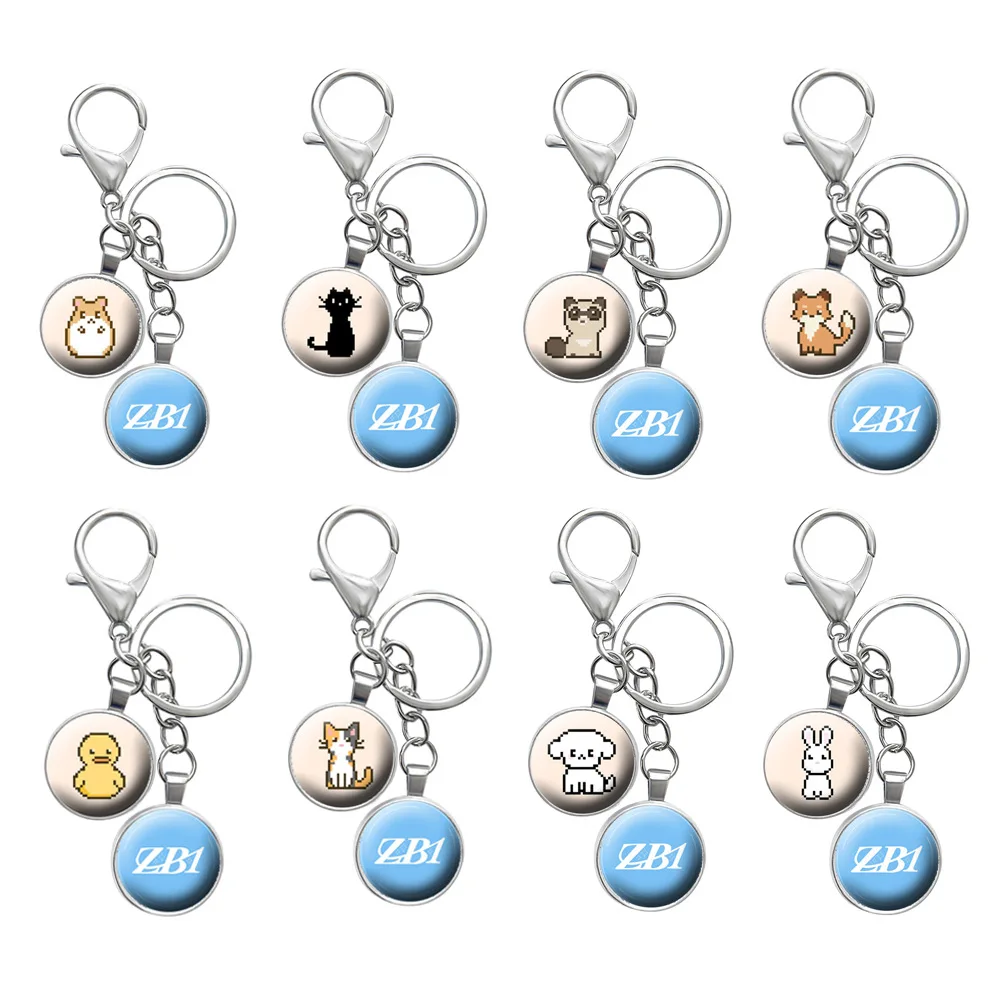 KPOP ZB1 Acrylic Keychain ZhangHao HanBin JiWoong Car Keyring Pendant Bag Accessories GunWook GyuVin Fans Gift Merch Collect