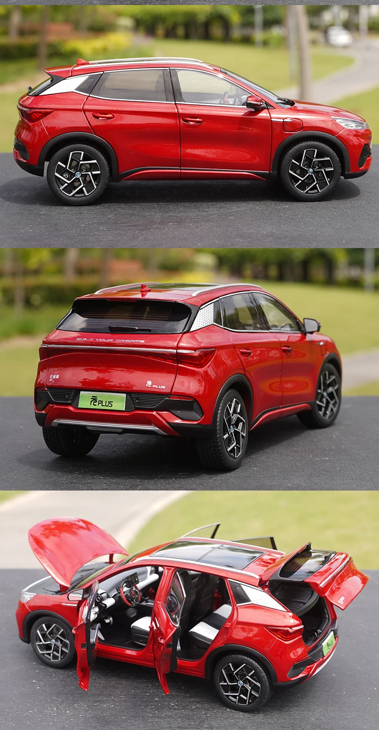 1:18 オリジナル BYD 元 PLUS 車モデル BYD オフロード車小型 SUV 合金シミュレーション車モデル