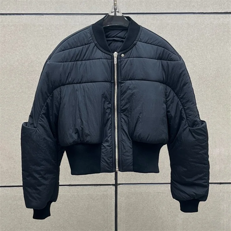 

Women's winter jacket 2025 new couple style slim fit baseball collar pilot jacket casual cotton-padded jacket Warm thick coat