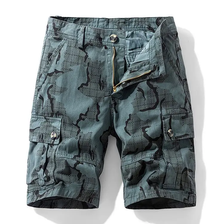 New Fashion Men Summer Casual Shorts Man Printed Cargo Shorts Pants Good Quality Cotton 100% Male Beach Shorts Size 38 No Belts - Image 4