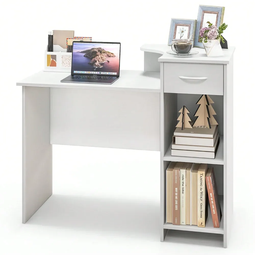 

desk office computer desk tableDesk W Drawer Modern Laptop PC Desk W Adjustable Shelf Cable Hole
