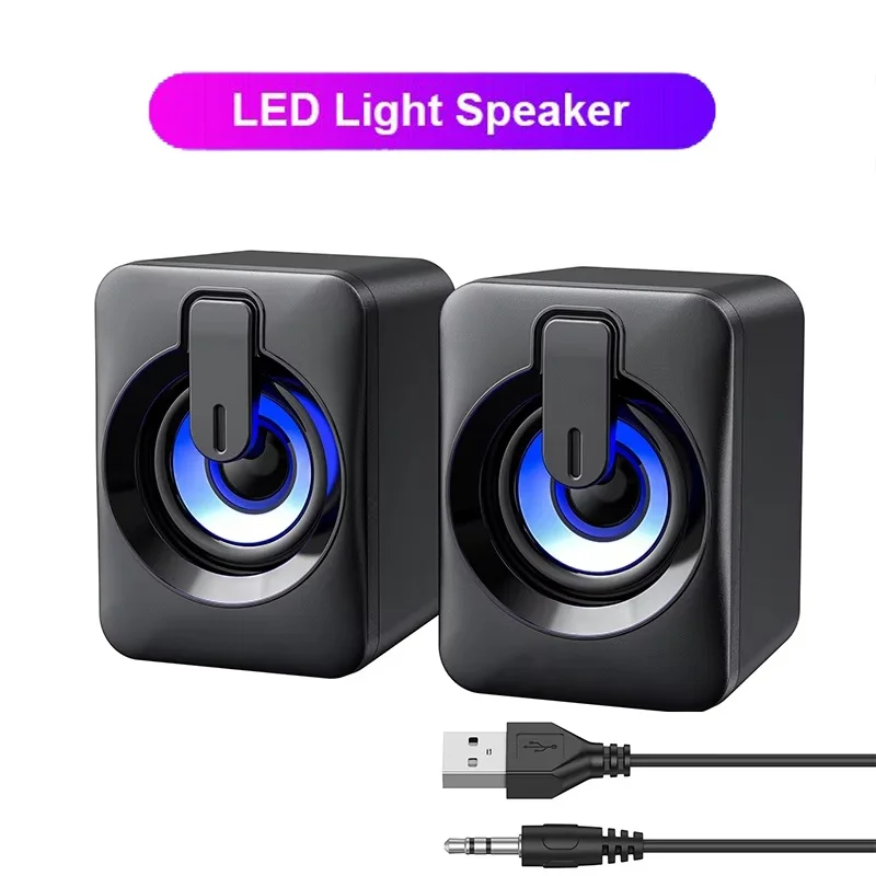 Mini Computer Speaker Stereo Sound With 3.5mm Aux Cable Home Office PC Speaker For Macbook Desktop Notebook Computer Loudspeaker