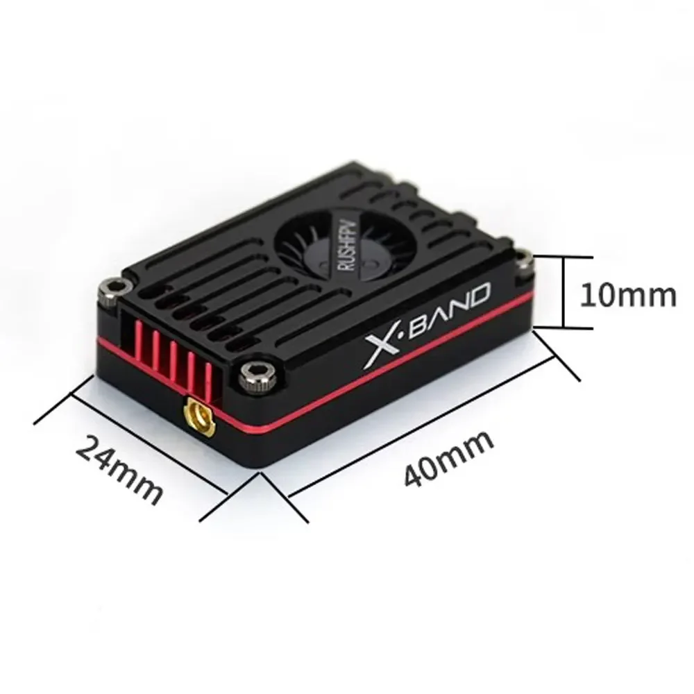 

RUSHFPV MAX SOLO XBAND 4,9G 2,5 Вт 8-канальный передатчик VTX 4,9 ГГц с ЧПУ Встроенный охлаждающий вентилятор для FPV Range Racing Drone RC Tool