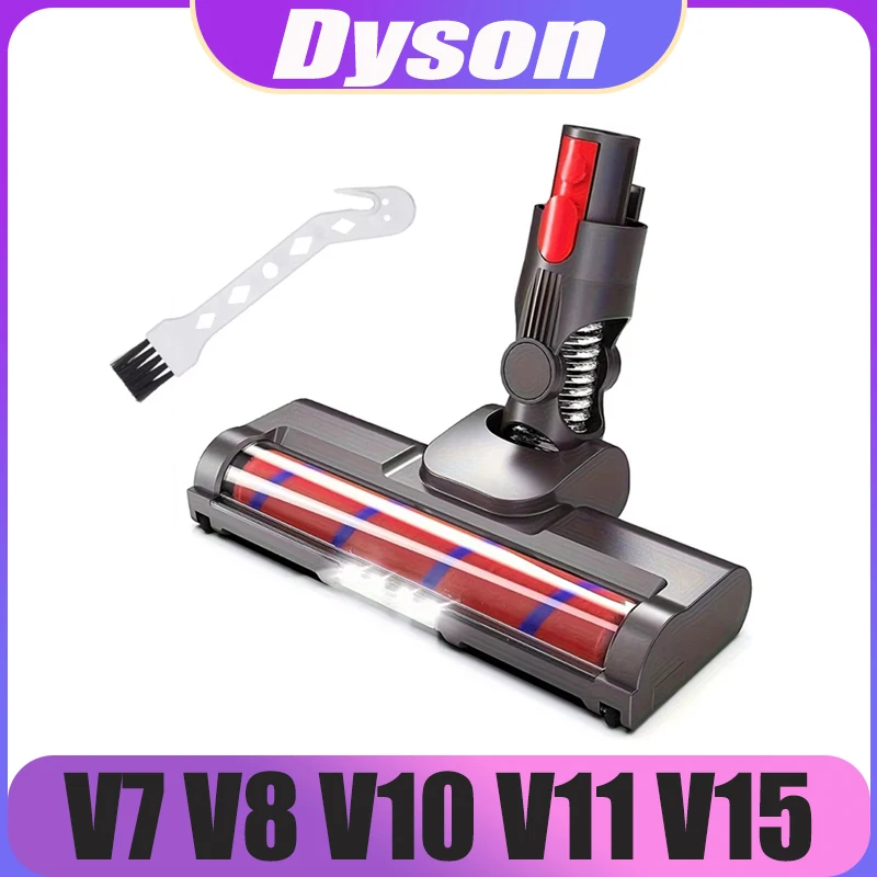 

Motorhead Soft Roller Brush Head For Dyson V7 V8 V10 V11 V15 Vacuum Cleaner Floor Brush Head Tool With LED Light Replacement
