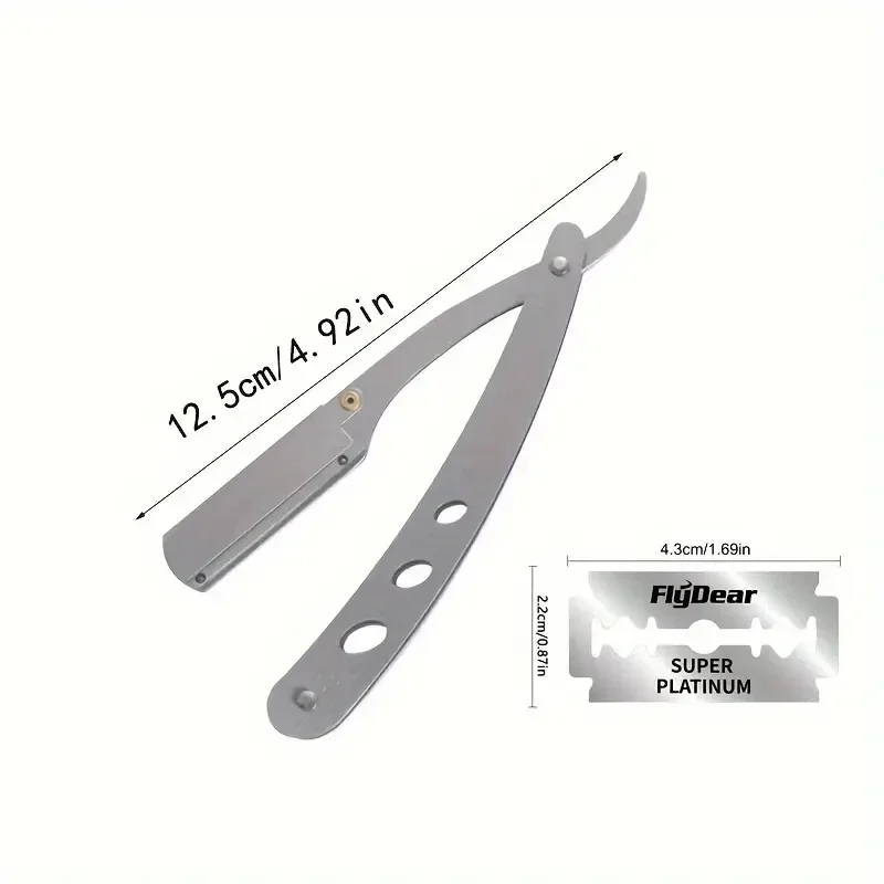 Hair Removal Knife Men Shaves Blades Foldable Straight  Safety Manual Razor Stainless Steel Shaving Razor Face Care Body Face