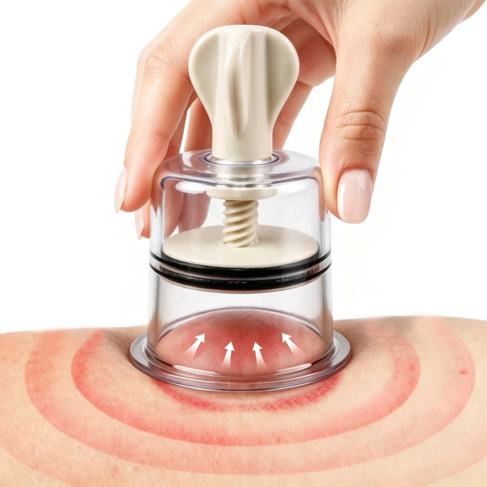 Vacuum Cupping Device Manual Rotation Massage Jars Anti-cellulite Rotating Suction Cup Body Relax Professional Cans Cups