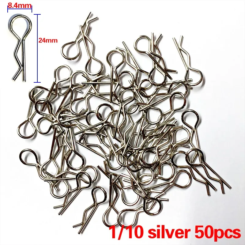 

50pcs Rc Housing Fastening 1/5, 1/6, 1/7, 1/8, 1/8, 1/12, 1/16 Rc Body Clamp Pin Housing Latch R Buckle For Trx-4 Scx10