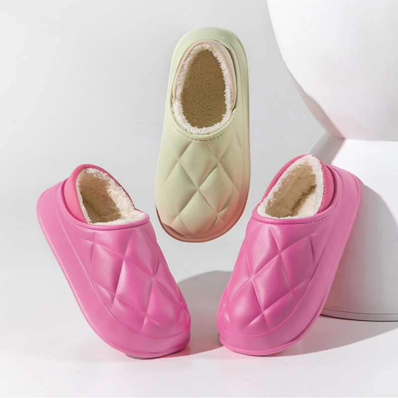 Winter Home Slippers Warm Home Women Indoor Cotton  Ladies Soft Slippers Couples Shoes