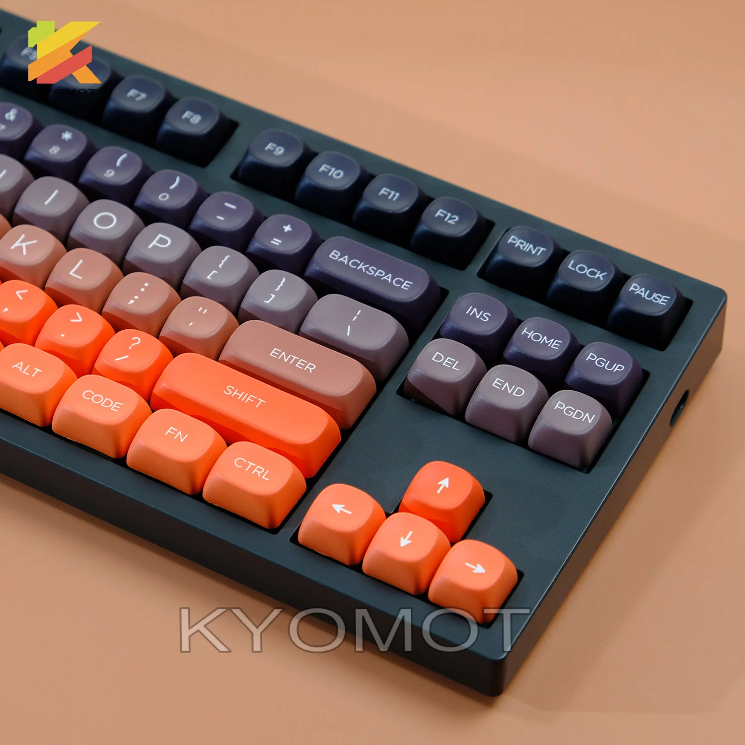 

125 Keys Sunset Gradient Keycap DYE MOA Profile Orange Color Gradient Keycaps For Mx Cherry Switch Custom Mechanical Keyboard